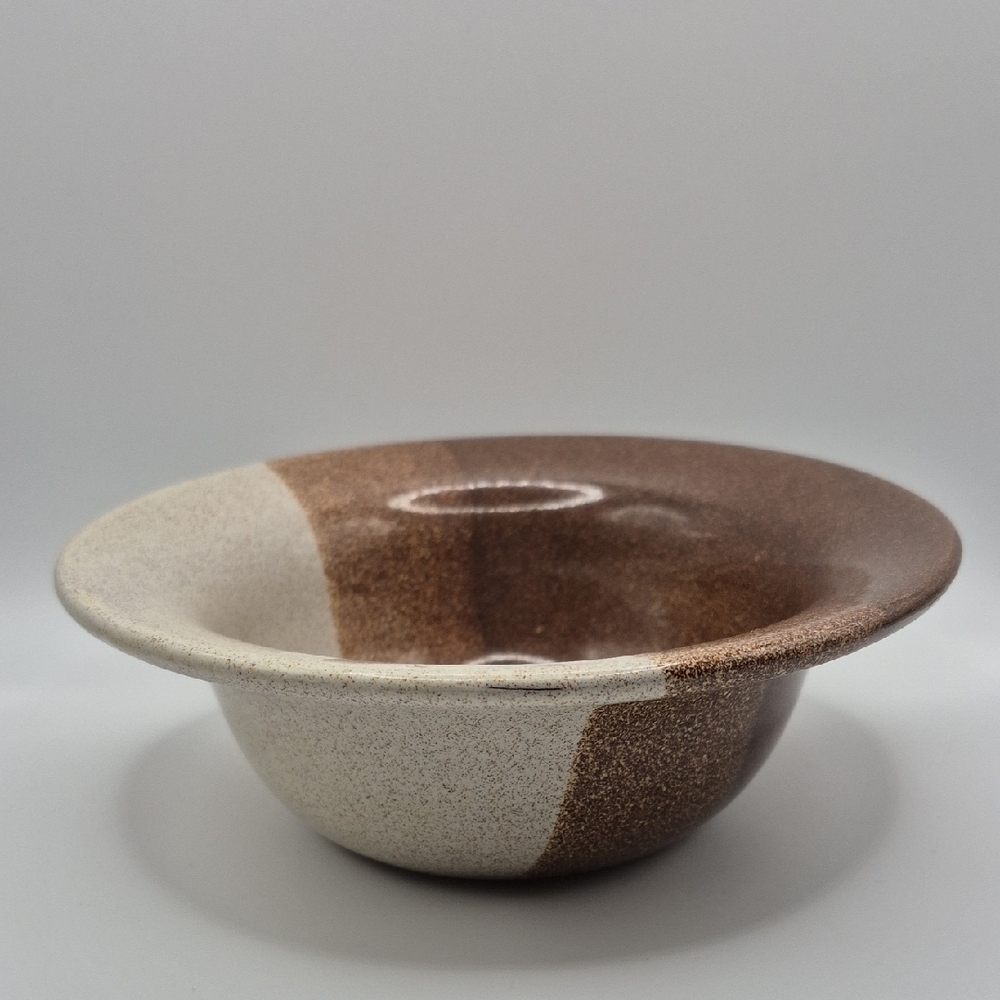 Elegant Brown and Cream Ceramic Bowl made in quebec